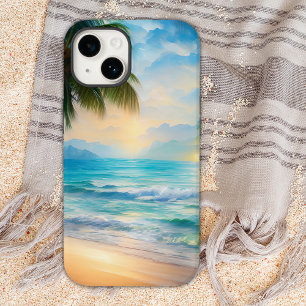 Coque Pour iPhone 14 Belle plage tropicale et palmiers Océan