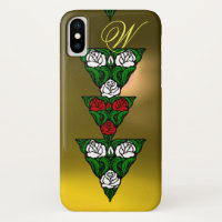 BELLE ROSE ROUGE BLANCHE TRIANGLE MONOGRAM