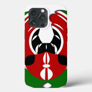 Etui iPhone 13 Pro Belle Tapisserie du Kenya : Papillon du drapeau du