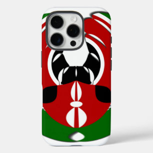 iPhone 16 Pro Case Belle Tapisserie kenyane : Drapeau kényan Papillon