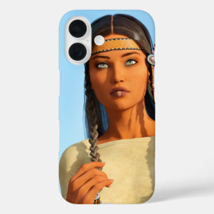 Coque Pour iPhone 16 Belle tenue autochtone amérindienne
