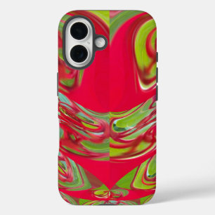 Coques iPhone 16 Belle texture rouge et verte Couleur Art Abstrait