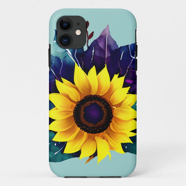 Coques Case-Mate iPhone Belle tournesol simple ouvert (Dos)