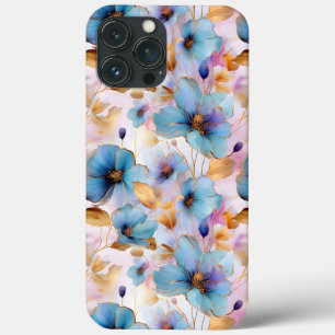 Case-Mate iPhone Case Belles fleurs bleues Alcool Encre Pastel
