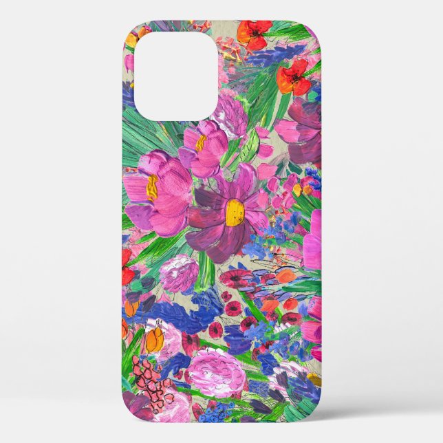 Coques Case-Mate iPhone Belles fleurs : papier peint Fleur sauvage aquarel (Verso)