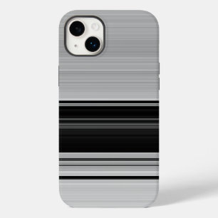 Coque Pour iPhone 14 Plus Belles rayures gris noir