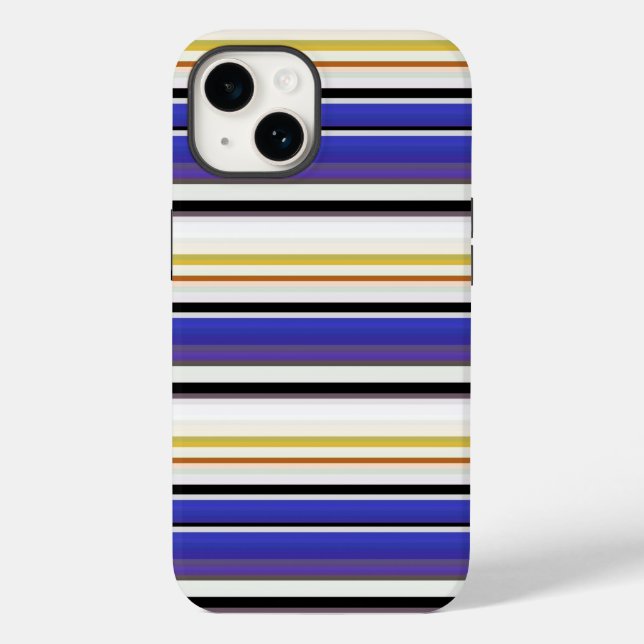 Coques Case-Mate iPhone Belles rayures violettes blanches (Verso)