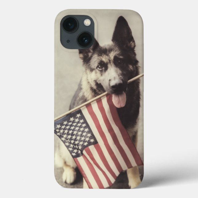 Coques Case-Mate iPhone Berger Allemand Avec Drapeau Américain (Verso)