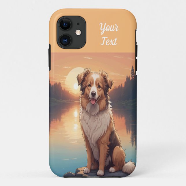 Coques Case-Mate iPhone Berger Collie par le lac (Dos)