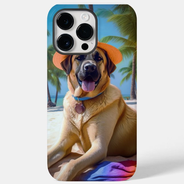 Coques Case-Mate iPhone Berger d'Anatolie sur la plage, cadeau d'été pour  (Verso)