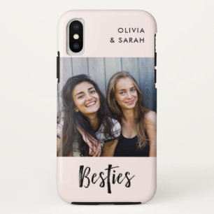 Case-Mate iPhone Case Besoins   Photo des meilleurs amis sur Blush Pink