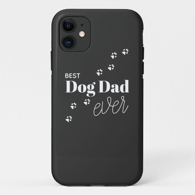 Coques Case-Mate iPhone Best Chien Papa Jamais Pawprint (Dos)