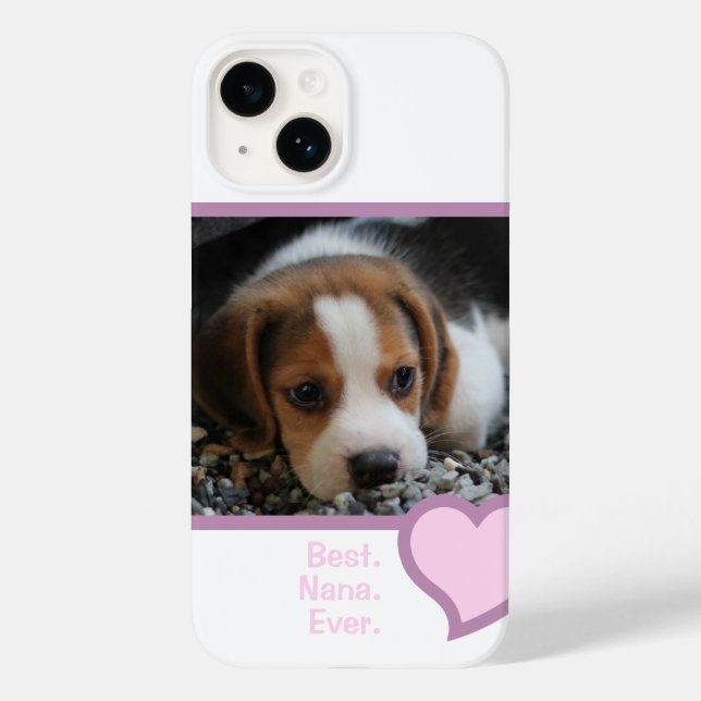 COQUES Case-Mate iPhone BEST NANA JAMAIS ROSE COEUR TEXTE PHOTO DE CHIEN A (Verso)
