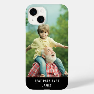Coque Pour iPhone 14 Best Papa Ever Ajouter Votre Propre Photo Nom Pers