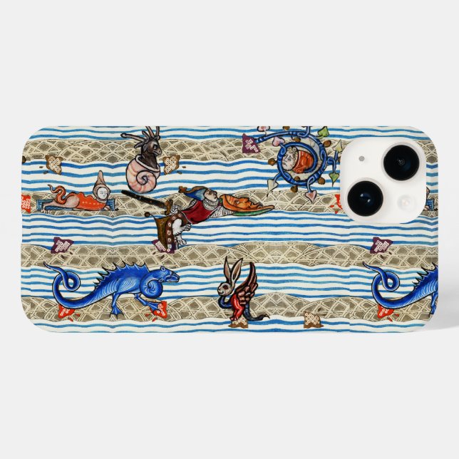 COQUES Case-Mate iPhone BESTIAIRE MÉDIÉVAL, MONSTRES DE MER IMAGINAIRES AN (Verso (horizontal))