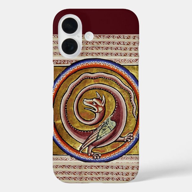 COQUES Case-Mate iPhone BESTIAIRE MÉDIÉVAL, SNAKE DRAGON CIRCLES (Verso)