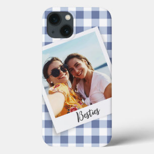 Case-Mate iPhone Case Besties Instant Photo Blue Checker