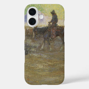 Coque Pour iPhone 16 Bétail d'élevage de cowboys sur la chaîne par Lon 