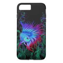 Betta de fantaisie Splendens Teal bleu et rouge