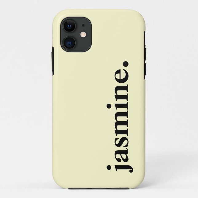Coques Case-Mate iPhone Beurre Jaune Couleur Solide Nom élégant (Dos)