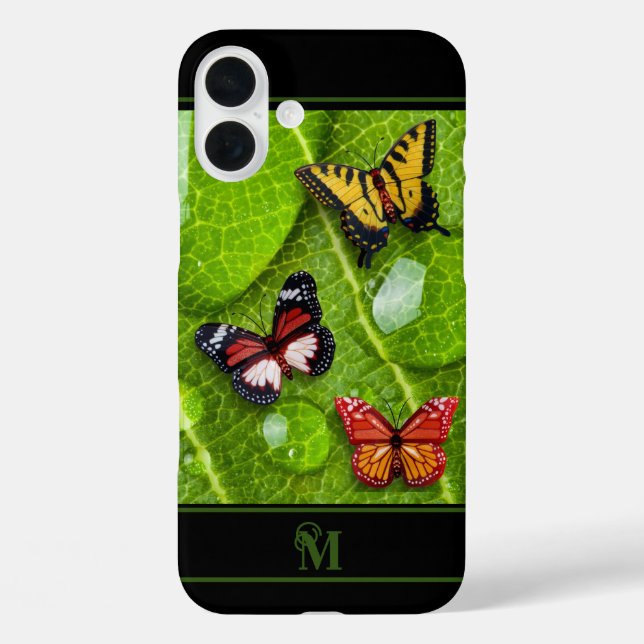 Coques Case-Mate iPhone Beurre mou Raindrops Motif de la nature feuille (Verso)