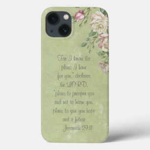 Case-Mate iPhone Case Bible personnalisée Verse Floral Shabby Chic Télép