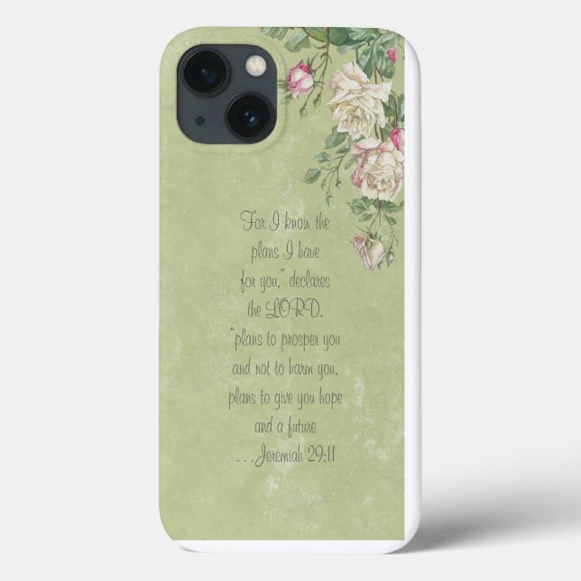 Coques Case-Mate iPhone Bible personnalisée Verse Floral Shabby Chic Télép (Verso)