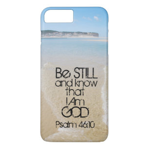 Etui iPhone Case-Mate Bible Verse Be Still and Know I Am God, Ocean