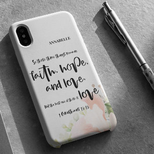 Coque Pour iPhone 16 Bible Verse Floral