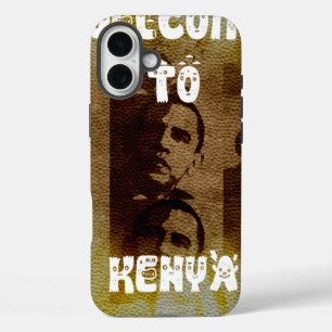 Coques iPhone 16 Plus Bienvenue au Kenya avec Obama Collage