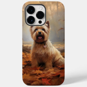 Coque Pour Pour iPhone 14 Pro Max Biewer Terrier à l'automne Leaves automne Inspire