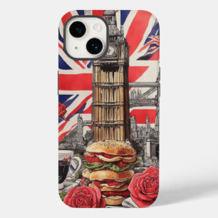 Coque Pour iPhone 14 Big Ben et le Rose d'Angleterre 1
