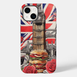 Coque Pour iPhone 14 Big Ben et le Rose d'Angleterre 1