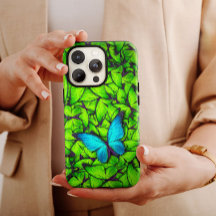 Big Blue Butterfly iPhone | Papillon iPhone 13