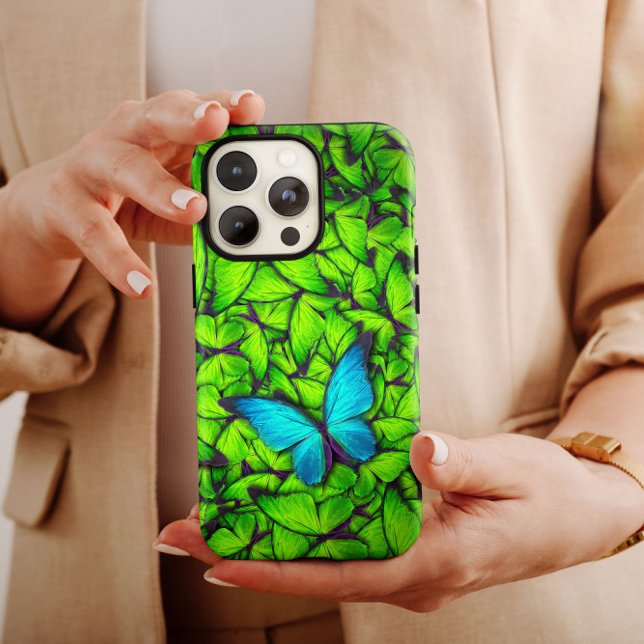 Coques Case-Mate iPhone Big Blue Butterfly iPhone | Papillon iPhone 13 (Créateur téléchargé)