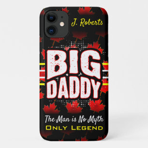 Case-Mate iPhone Case Big Daddy Canadian Maple (Votre nom) sur Black
