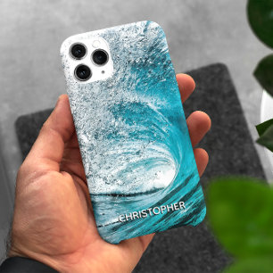 Coque Pour iPhone 14 Big Ocean Wave Splash pour ajouter votre nom