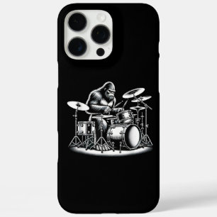 Coques iPhone 16 Pro Max Bigfoot Drummer Sasquatch Jouer Drums Musicien B