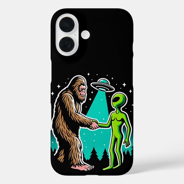 Coques Case-Mate iPhone Bigfoot rencontre un Alien (Verso)