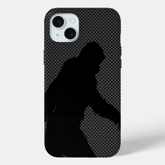 Coques Case-Mate iPhone Bigfoot sur l'impression de fibre de carbone (Verso)