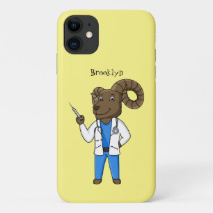 Case-Mate iPhone Case Bighorn sheep doctor cartoon illustration