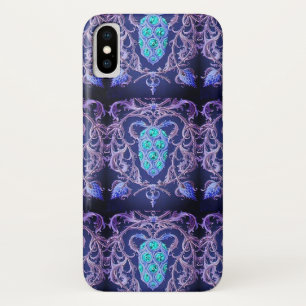 Case-Mate iPhone Case Bijou Art nouveau abstrait motif bleu violet 