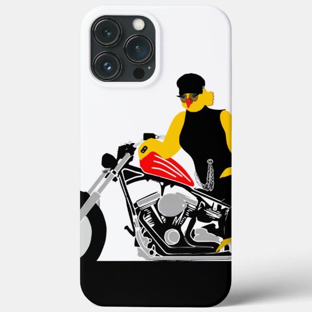 Coques Case-Mate iPhone BIKER CHICK assise sur sa moto (Verso)