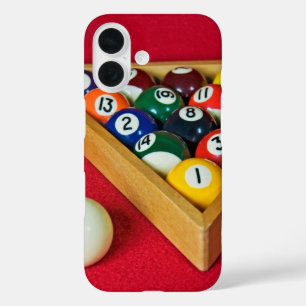 Coque Pour iPhone 16 Billard sur le pied rouge