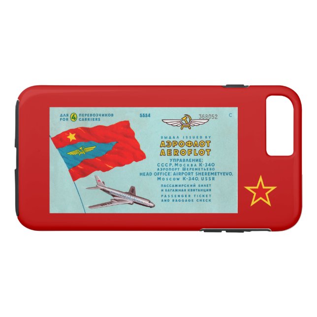 Coques Case-Mate iPhone Billet passager Aeroflot (Dos (Horizontal))