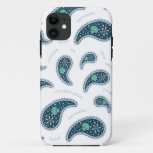 Case-Mate iPhone Case Biologie des protozoaires Paramecia Paisley Scienc