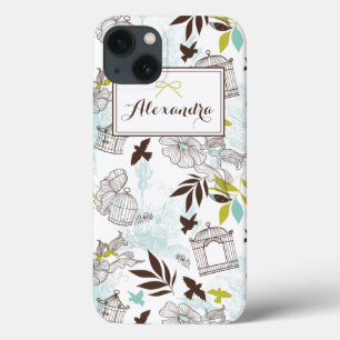 iPhone 13 Coque Birdcages Motif Personnalisé iPad Mini Case