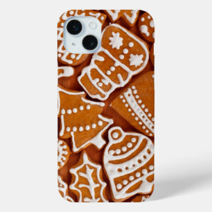 Coque iPhone 15 Mini Biscuits en pain d'épices de Noël