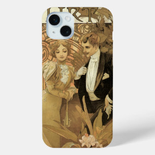 Coque iPhone 15 Mini Biscuits vintages Art Nouveau Flirt, Alphonse Much
