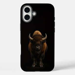 Coques iPhone 16 Plus Bison américain Noir 4 Luxe iPhone 16 Plus